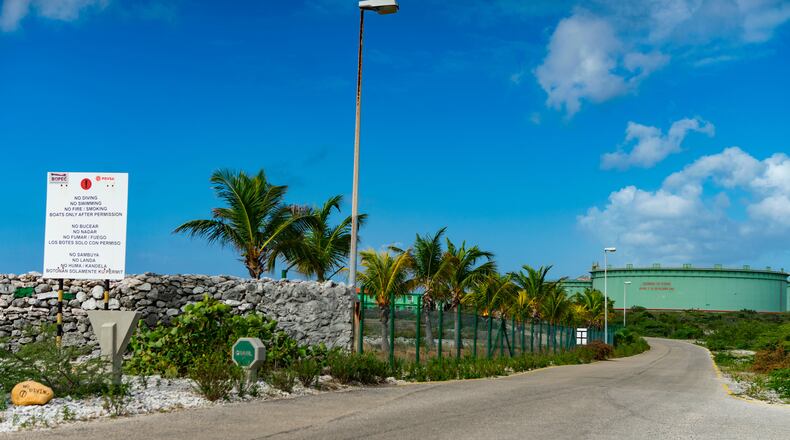 FILE - This May 7, 2018 file photo shows the Caribbean Netherlands island of Bonaire, (AP Photo/Stephan Kogelman, File)