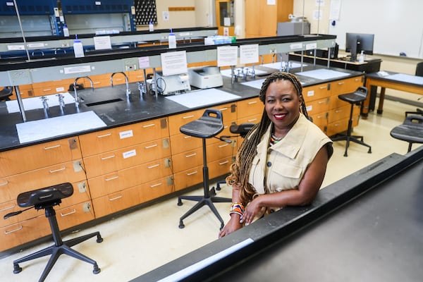 Dr. Leyte Winfield, the director of Spelman College’s cosmetic science program, says that "when we started using hair relaxers, we did believe that they were safe. And then over time, we did not keep pace with making sure that we did the follow-through studies." (Abbey Cutrer/AJC)