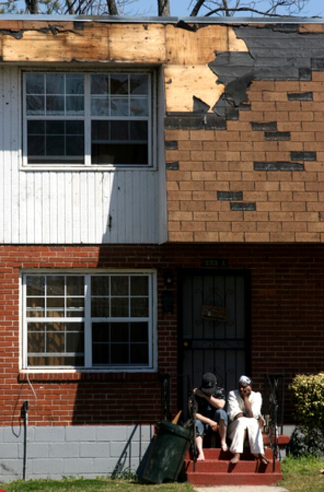 Tornado damages Vine City