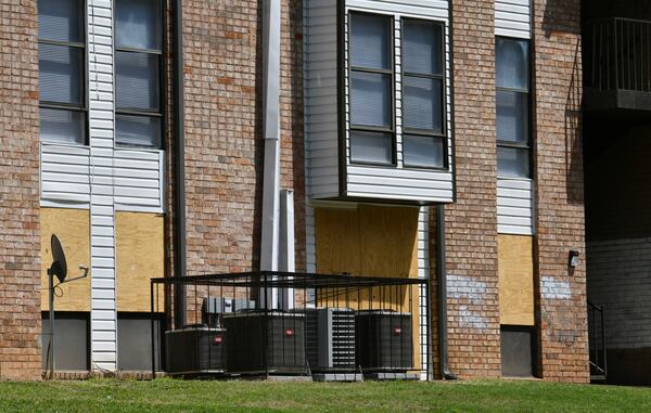 Gunfire is so commonplace at The Life at Greenbriar, now renamed The Hills @ Greenbriar, that when police investigated a shooting in 2017, they discovered spent shell casings left behind from an earlier one. Squatters, drug dealers and random gunfire have become a routine part of daily life for many residents. (Hyosub Shin / Hyosub.Shin@ajc.com)