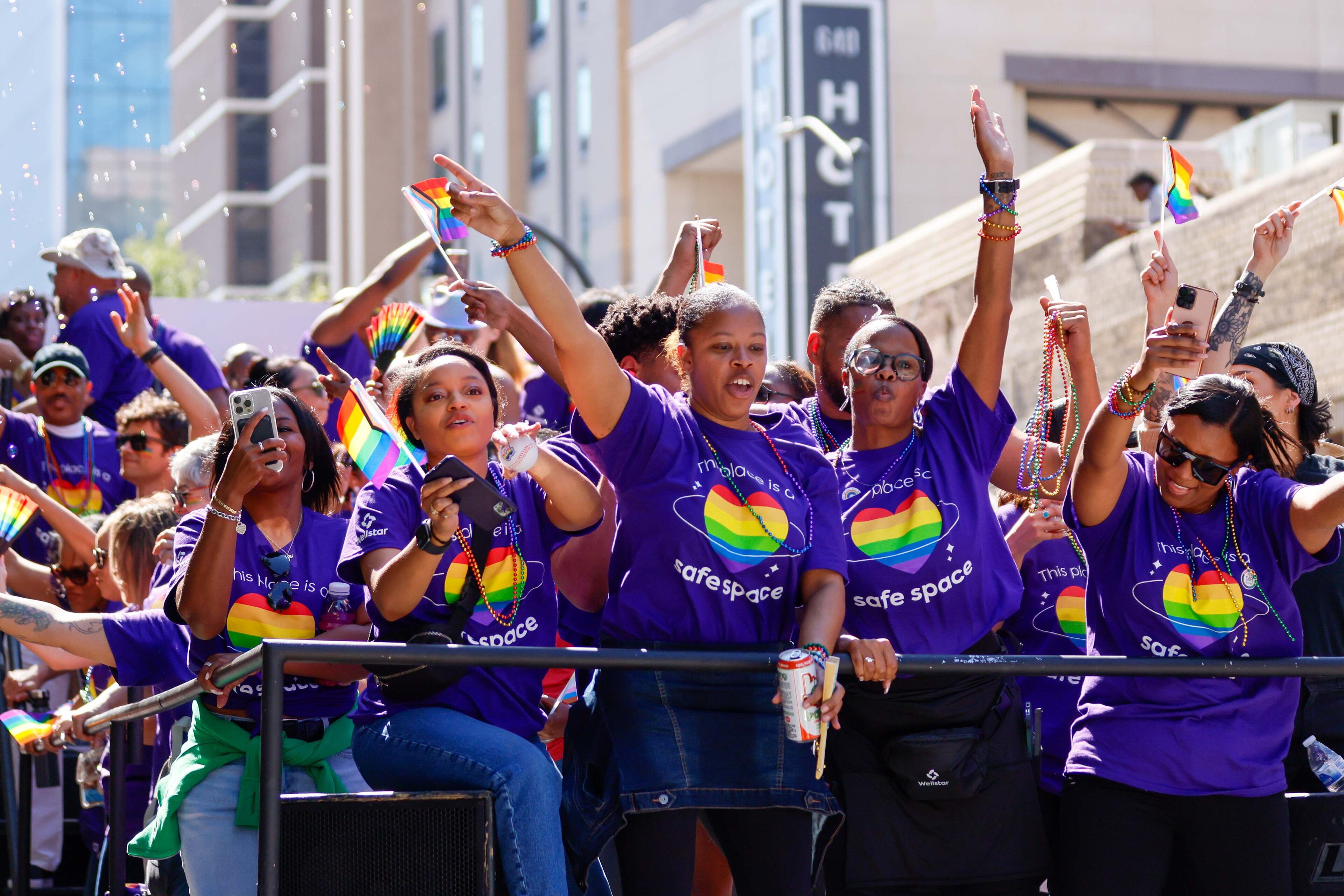 The annual Pride Parade begins on Peachtree Street and 10th Street and ends in Piedmont Park. (Miguel Martinez/AJC 2024)