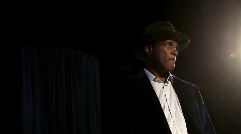 The ever-busy Kenny Leon on the set of NBC's "Hairspray Live!" in November. Photo: RYON HORNE/RHORNE@AJC.COM