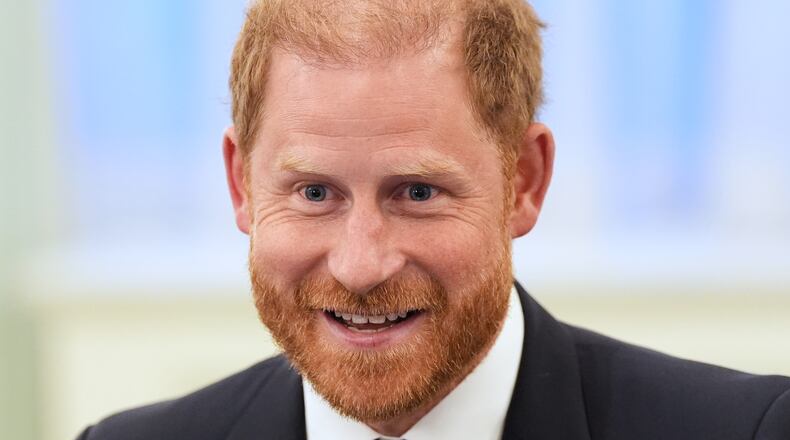 Britain's Prince Harry, the Duke of Sussex, speaks at a roundtable about support for veterans, Wednesday, Aug. 19, 2026, in Washington. (AP Photo/Alex Brandon)