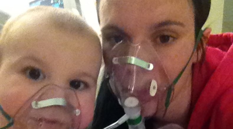 Constance Petot and her son Parker survived carbon monoxide poisoning when Petot accidentally left her keyless ignition car running in her parent’s garage in Florida.