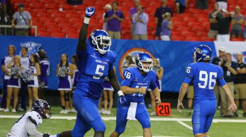 Mackendy Cheridor has the potential to become an all-conference performer, according to defensive coordinator Jesse Minter. (AJC)