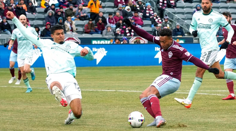 Atlanta United has made a guaranteed contract offer of four years to centerback Miles Robinson, club Vice President Carlos Bocanegra said Monday. (AP Photo/David Zalubowski)