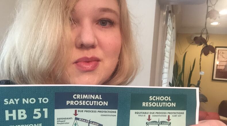 Lisa Anderson, founder and executive director of Atlanta Women for Equality, a local non-profit that provides free legal assistance to women facing sex discrimination in schools, was among those who opposed the campus rape bill. She was raped in 2003 by her dissertation advisor. Contributed