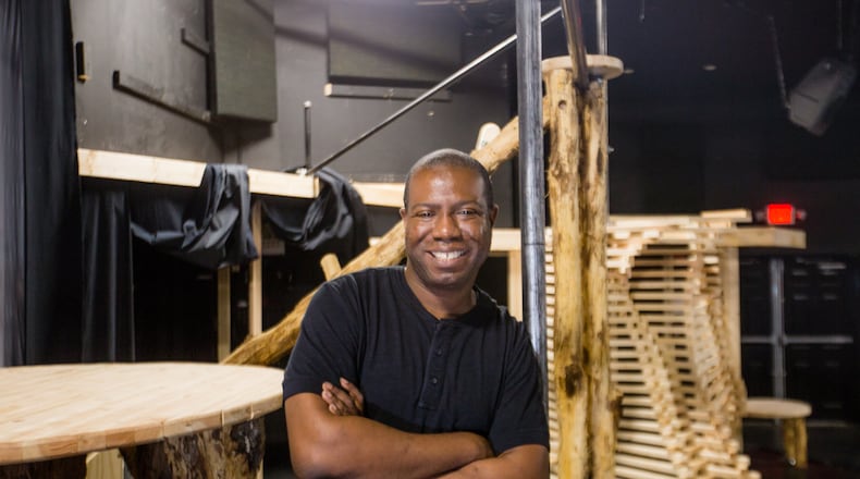 Dad's Garage is celebrating 25 years of funny where artistic director Jon Carr is onsite for the first time in 5 months Monday, Aug 3, 2020.  The venue still has the stage ready for the parkour show planned for March while the comedy co-op holds all shows and lessons online.  Photo: Jenni Girtman for The Atlanta Journal-Constitution