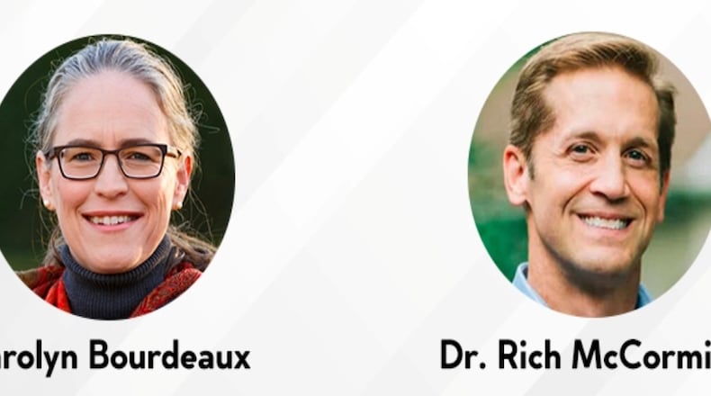 The Gwinnett Chamber will hold their next virtual Candidates Forum 5 to 6:30 p.m. Oct. 7 with the candidates for Georgia Congressional District 7, Carolyn Bourdeaux and Dr. Rich McCormick. (Courtesy Gwinnett Chamber)