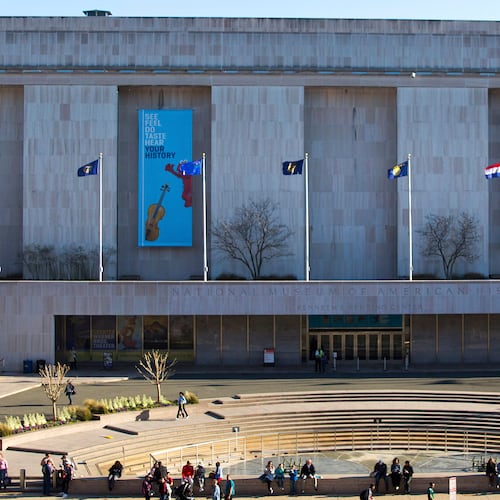 FILE - The Smithsonian Museum of American History is pictured on the National Mall in Washington, April 3, 2019. (AP Photo/Pablo Martinez Monsivais, File)
