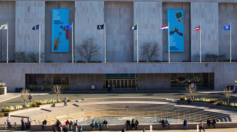 FILE - The Smithsonian Museum of American History is pictured on the National Mall in Washington, April 3, 2019. (AP Photo/Pablo Martinez Monsivais, File)
