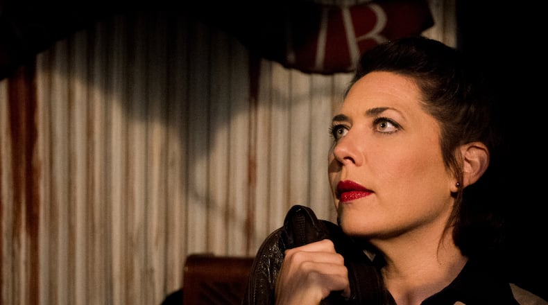 Becca McCoy acting in “Flying,” co-production between Tampa Repertory Theatre and Studio@620 in Tampa. She stars in her own play at Onward Theatre in Adair Park on April 12 and 13.