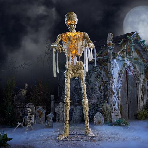 Home Depot is selling an 11-foot giant LED mummy for Halloween. (Courtesy of Home Depot)
