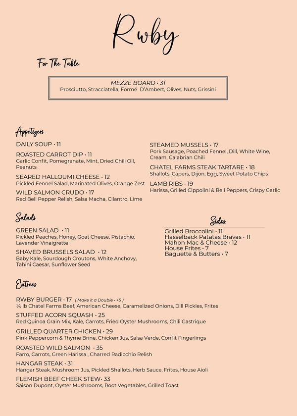 Rwby menu