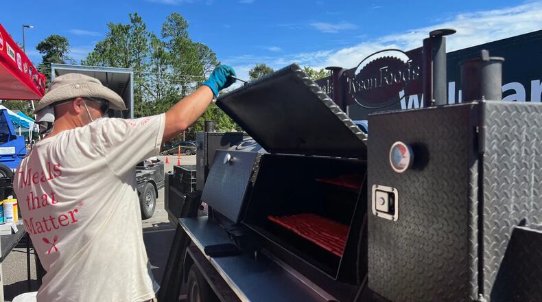 Tyson Foods partners with Walmart to prepare meals for people in disaster situations. (Photo Courtesy of Charmain Z. Brackett/Augusta Good News)