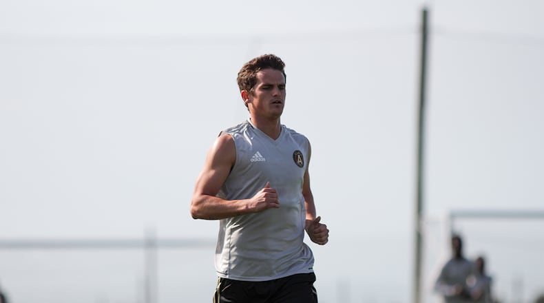 Mikey Ambrose works out in Florida with Atlanta United. (Atlanta United)