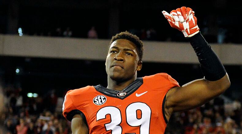 Rashad Roundtree (39) played safety and linebacker at Georgia.