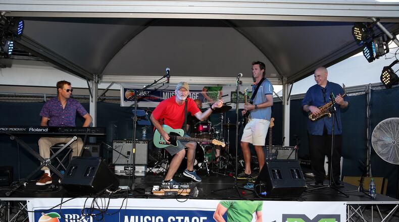 The chest bumping tennis twins take the stage for a concert on Wednesday, July 27 at the 2018 BB&T Atlanta Open.