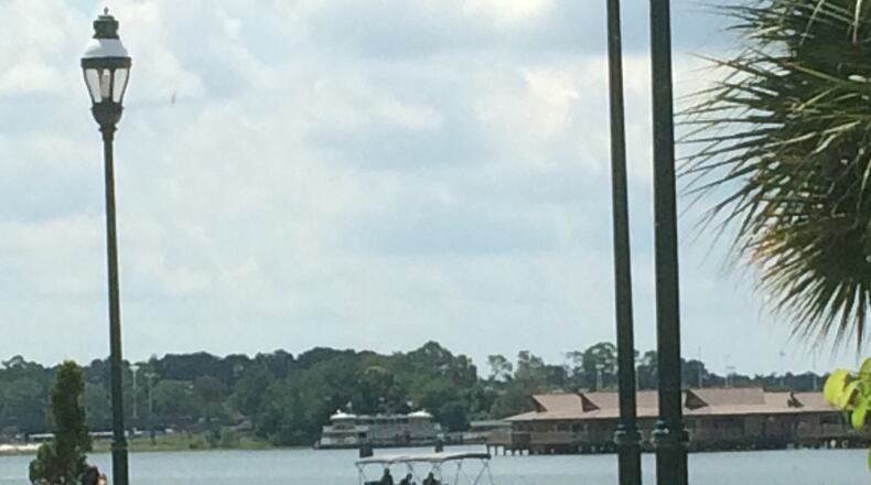 The search continued Wednesday by boat and plane at the Grand Floridian Resort. The remains of 2-year-old Lane Graves were discovered later in the day. Photo: Jennifer Brett