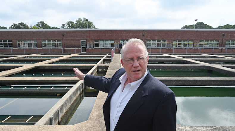 Mike Hackett, the director of the city of Rome’s water and sewer division, shows the Bruce Hamler Water Treatment Facility in Rome on Tuesday, August 23, 2022. The city is one of several around the country grappling with "forever chemical" pollution in its water supply. (Hyosub Shin / Hyosub.Shin@ajc.com)