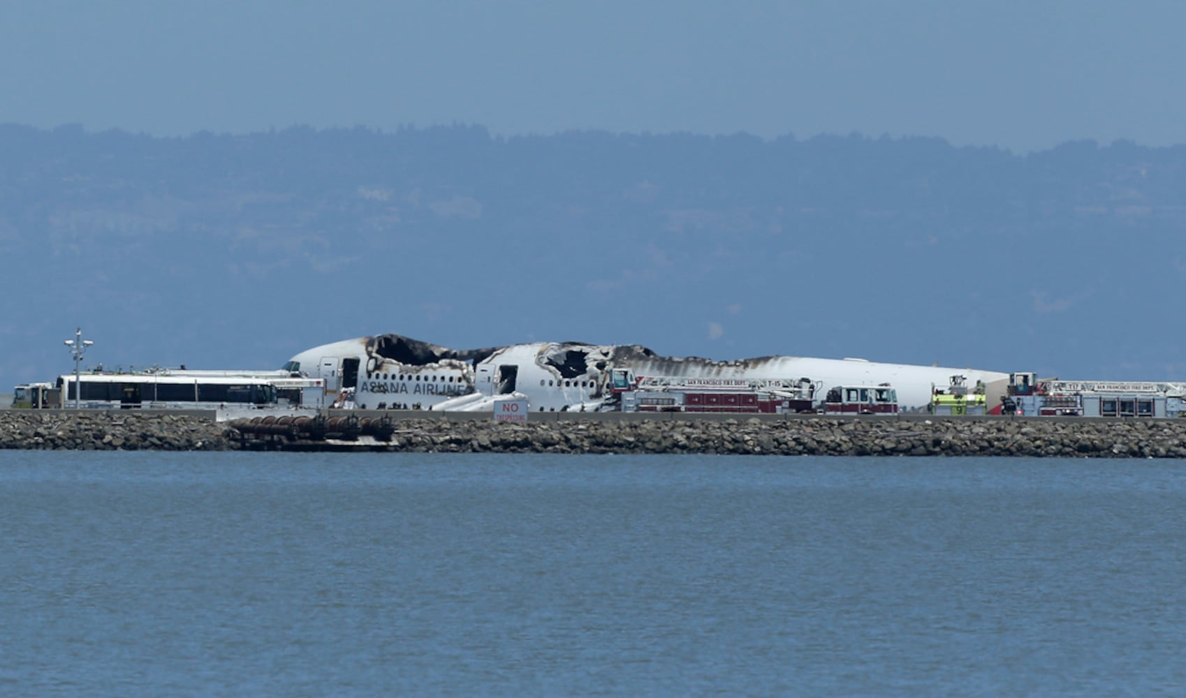 Aftermath of fiery plane crash at SFO