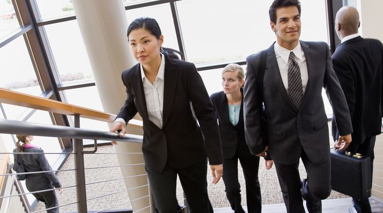 One quick and effective workout tip for traveling is to take the stairs instead of the elevator. (Jonathan Ross/Dreamstime/TNS)