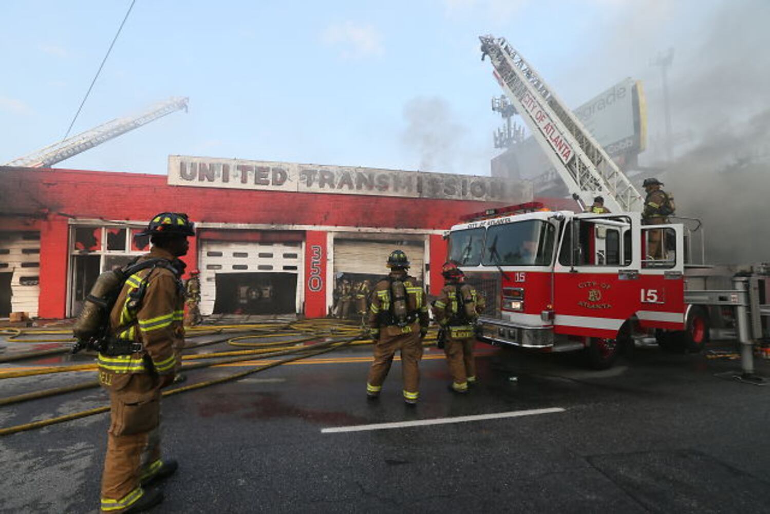 Business burns in downtown Atlanta