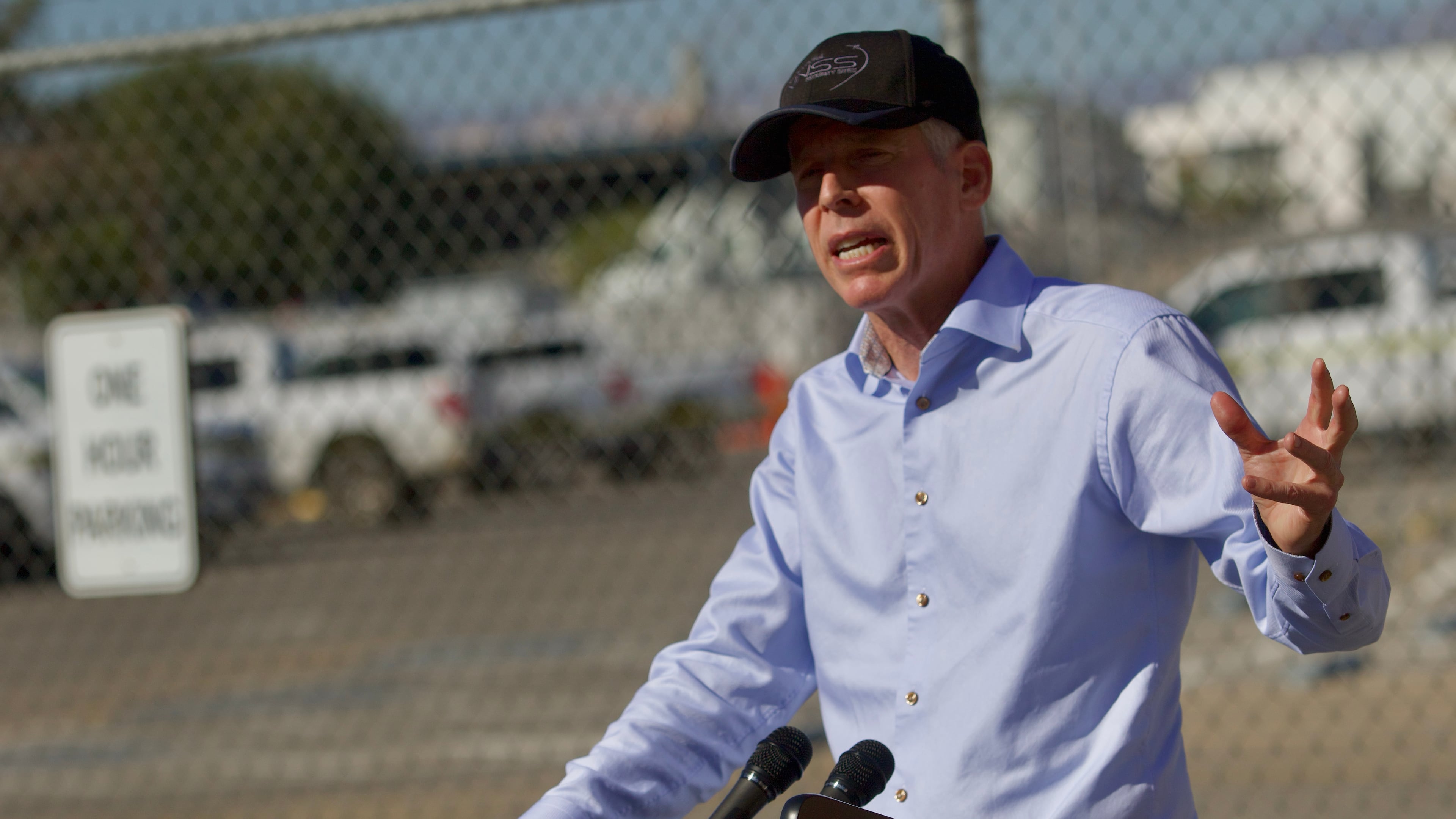 U.S. Secretary of Energy Chris Wright comments on the National Nuclear Security Administration furloughing 1,400 federal workers as part of the shutdown which began Oct. 1, during a news conference at the Nevada National Security Site (NNSS) in Las Vegas on Monday Oct. 20, 2025. (AP Photo/Ty ONeil)