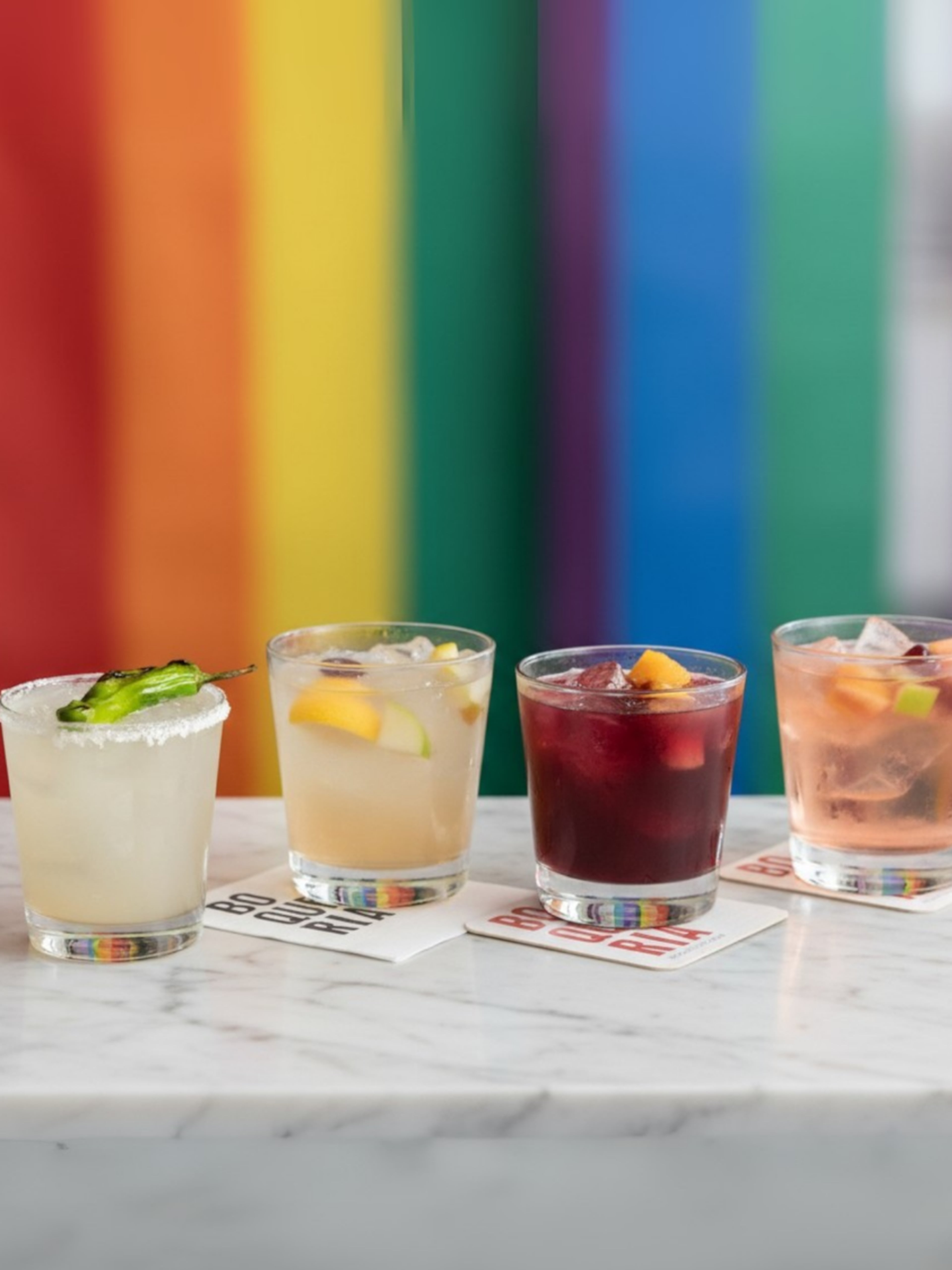 Order a Pride-themed cocktail at Boqueria in Colony Square. (Courtesy of Boqueria)