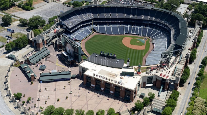 Aerial of Turner Field site. BRANT SANDERLIN /BSANDERLIN@AJC.COM .