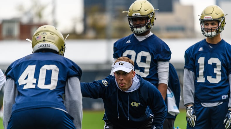 New Georgia Tech safeties coach Shiel Wood was a wide receiver at Wofford 2001-05, helping the Terriers to the FCS semifinals in 2003. (Danny Karnik/GTAA)