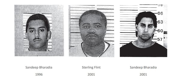 The lawsuit alleges investigators intentionally used an older picture of Sonny Bharadia in a photo lineup shown to the woman. (Lawsuit exhibit)