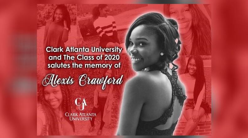 Clark Atlanta University senior Alexis Crawford was killed last year. The university remembered her during its online commencement celebration on May 18, 2020.