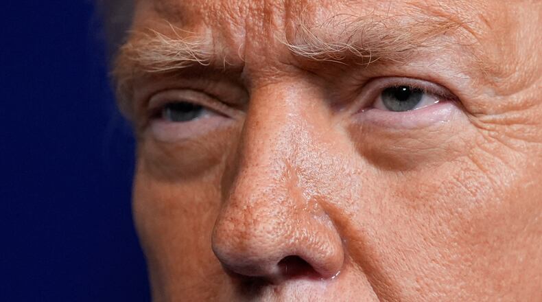 President Donald Trump speaks during a news conference with Israel's Prime Minister Benjamin Netanyahu at Mar-a-Lago, Monday, Dec. 29, 2025, in Palm Beach, Fla. (AP Photo/Alex Brandon)