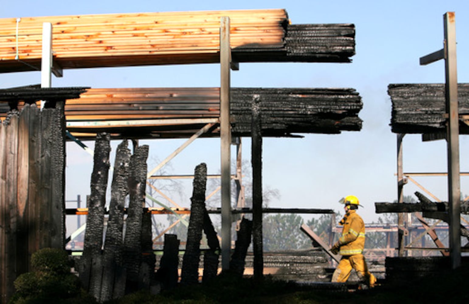 Fire consumes Norcross lumberyard