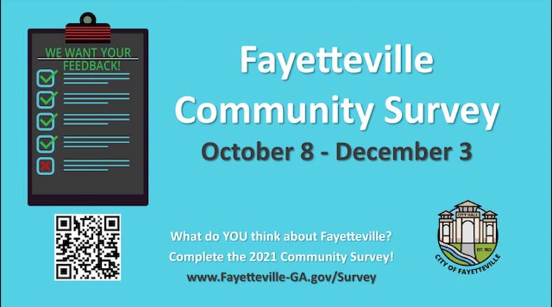 Fayetteville residents can rate city services and comment on a variety of quality-of-life issues using an online survey. Courtesy City of Fayetteville