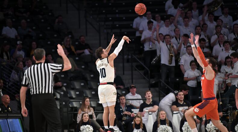 Georgia Tech guard Jose Alvarado made a 3-pointer on the team's first possession of its Wednesday game against Clemson. Coach Josh Pastner hoped that the basket would catalyze "a barrage of 3's." Instead Tech, was 4-for-12 in the 65-42 home loss to the Tigers. (Danny Karnik/Georgia Tech Athletics)
