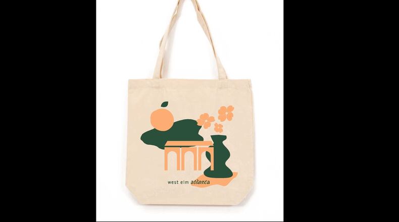 The first 300 shoppers with a $50 minimum purchase will receive a special edition West Elm Atlanta tote bag.