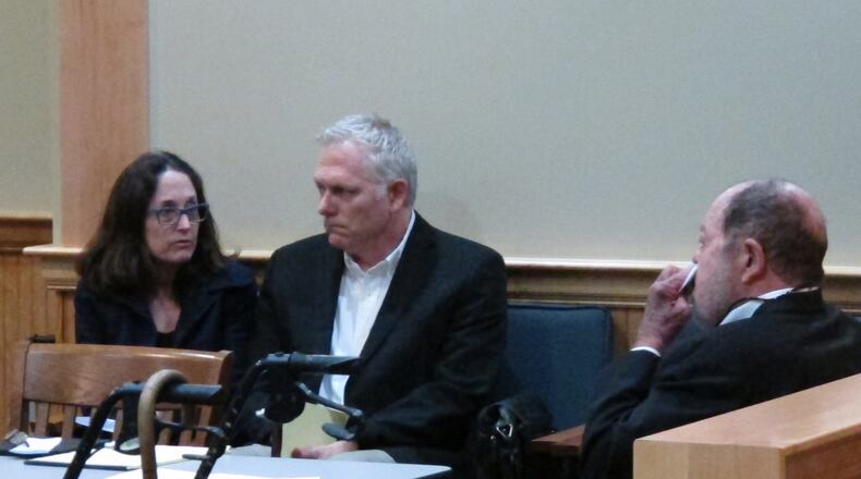 7. FILM CREW-TRAIN CRASH. The director of a movie about singer Gregg Allman is sentenced to two years in jail for the death of a camera assistant killed when a freight train plowed into the film's crew on a railroad bridge in southeast Georgia."Midnight Rider" director Randall Miller (shown) pleads guilty to involuntary manslaughter and criminal trespassing charges to avoid standing trial in the 2014 death of Sarah Jones.It was the first high-profile prosecution of a filmmaker for an on-set death since 1982. AP photo/Russ Bynum/file