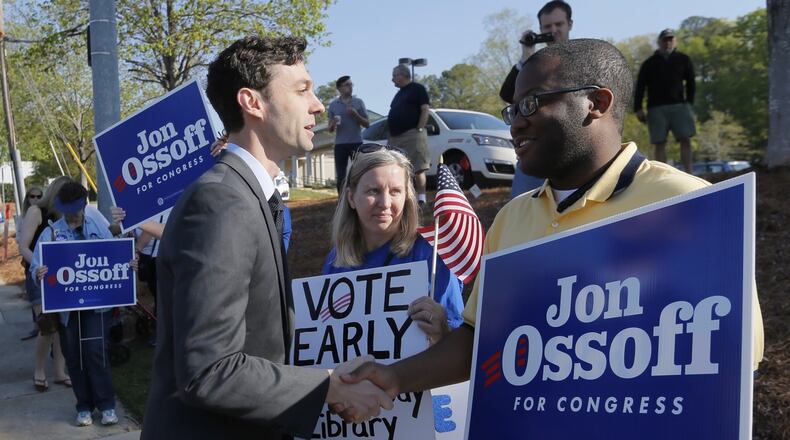 Democrat Jon Ossoff. Bob Andres/AJC.