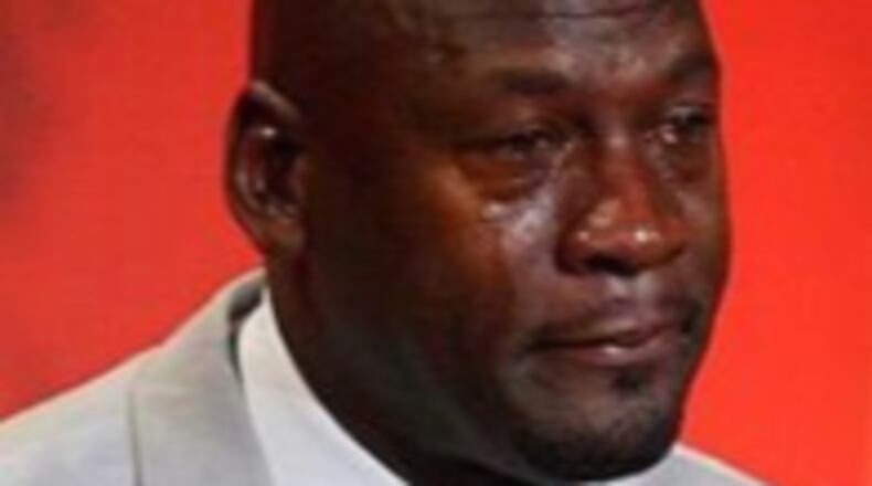 The Crying Jordan meme was taken from former NBA star Michael Jordan's Hall of Fame induction in 2009 and has been heavily used on the internet to troll disappointing sports moments.