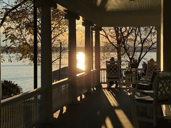 The Rowland House, one of the Inns of Aurora, offers a sunset view each evening. (Courtesy of Leonard Garrison)