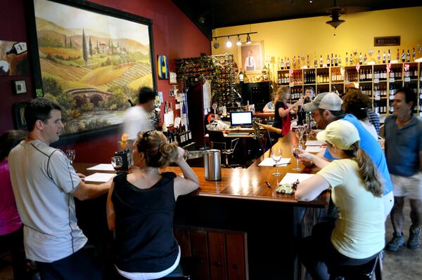 inside Boutier Winery's tasting room