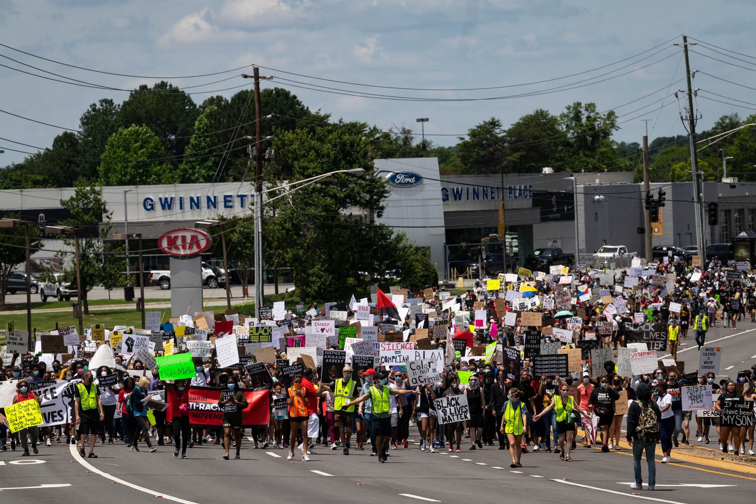 PHOTOS: Protesters gather at Gwinnett Place Mall
