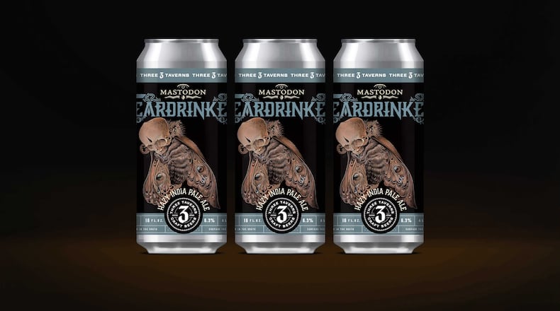 Teardrinker Hazy IPA is Three Taverns' new collaboration with Mastodon. / Courtesy of Three Taverns Brewing