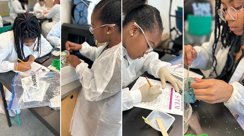 Students participate in a recent Black Girls Do STEM Saturday workshop in St. Louis. (Black Girls Do STEM)