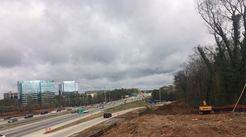 Trees are being removed from the side of Ga. 400 as part of a four-year, $800 million reconstruction of the interchange at the top of the Perimeter in the Dunwoody-Sandy Springs area. More lane closures have been announced for the area.