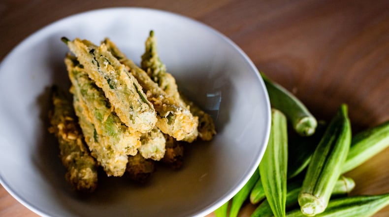 Whole fried okra from Marlow’s Tavern. CONTRIBUTED BY HENRI HOLLIS