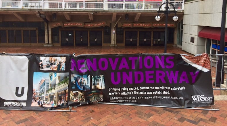 A sign of the time at Underground Atlanta. (Photo by Bill Torpy)