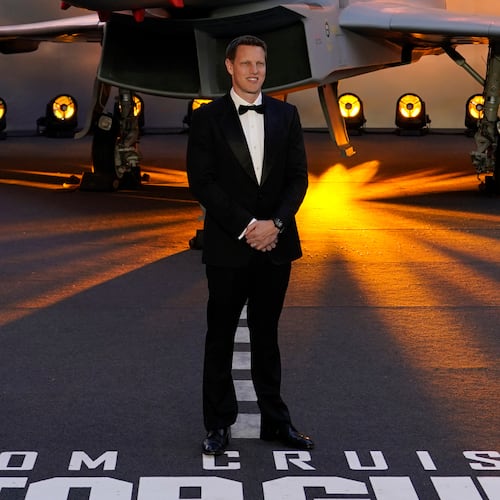 FILE - Producer David Ellison poses for the media during the 'Top Gun Maverick' UK premiere at a central London cinema, on May 19, 2022. (AP Photo/Alberto Pezzali, File)